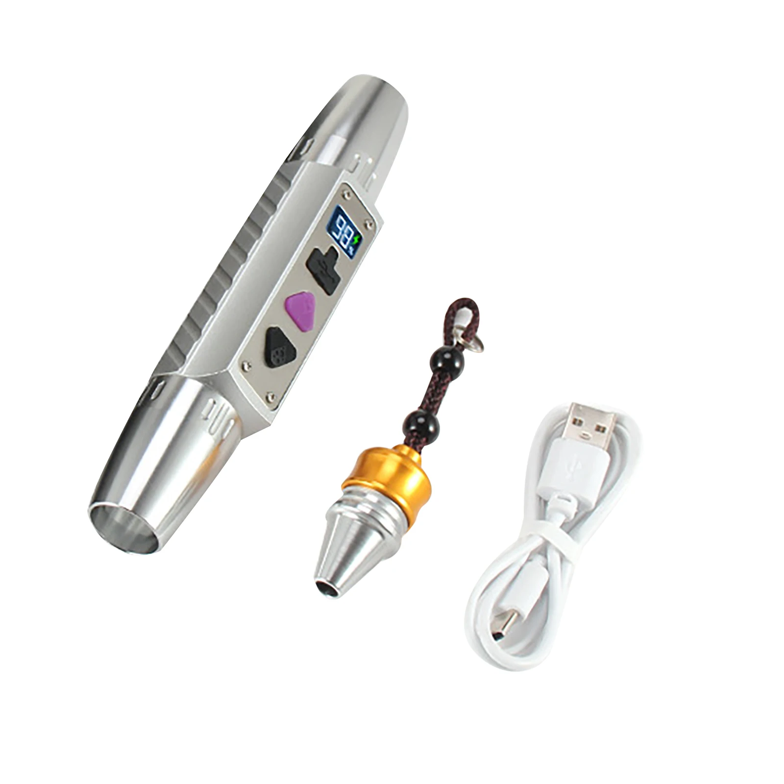 Triple-Wavelength UV Flashlight – 254nm/365nm/395nm Violet Light Detector, Aluminum Alloy, 2000mAh Rechargeable, For Jewelry, Currency, Minerals & Antiques