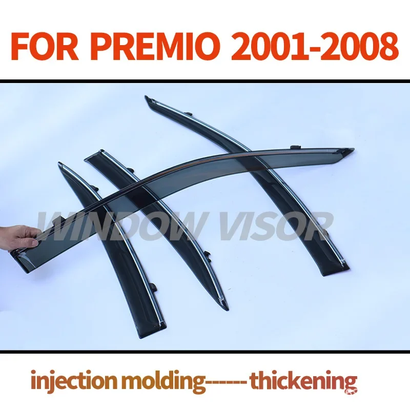 Fit for Toyota Premio 2001-2008 Window visor Car Sun Rain Guard Vent Shade Deflector Wind window visor Moulding Trim