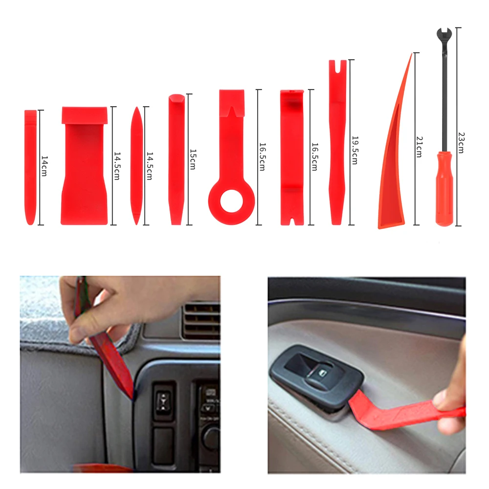 27pcs Set Wedge Airbag Wrench Combination Tool Stainless Steel Long Distance Car Emergency Key Hook Tool