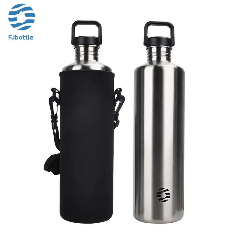 FEIJIAN 2L Stainless Steel Water Bottle Portable Cycling Sports Bottle Leakproof BPA Free Large Capacity With Bottle Bag