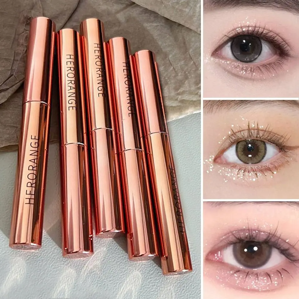 Glittering Eyeshadow Pencil Shiny Long lasting Highlighter Silkworm Pencil Diamond Pink Silkworm Eye Highlighter Pen for Women