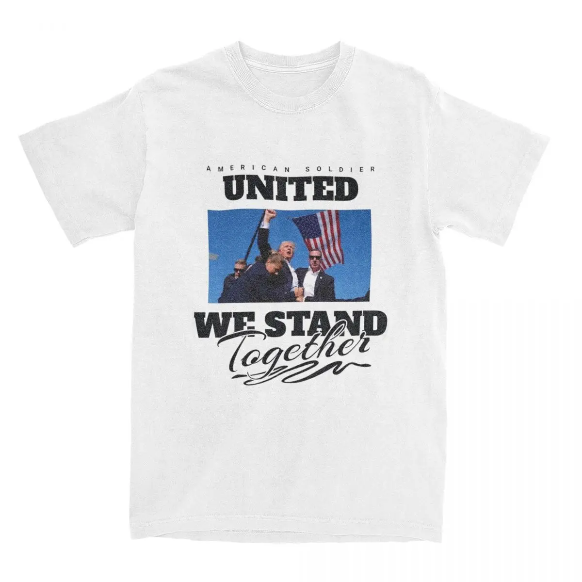 United We Stand Together Trump 2024 Shirt for Men Women 100% Cotton Novelty Crewneck MMGA Tee Shirt Short Sleeve Clothes Adult