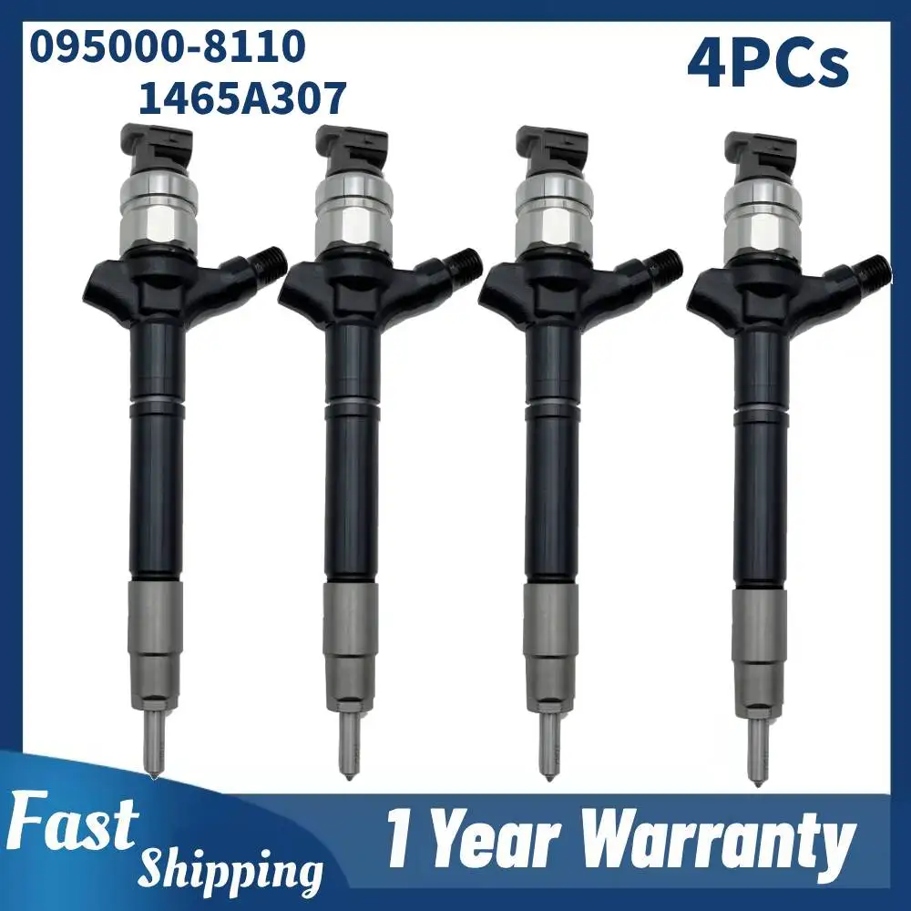 

4X 095000-8110 1465A307 Fuel Injector for Mitsubishi Triton Pajero L200 4M41