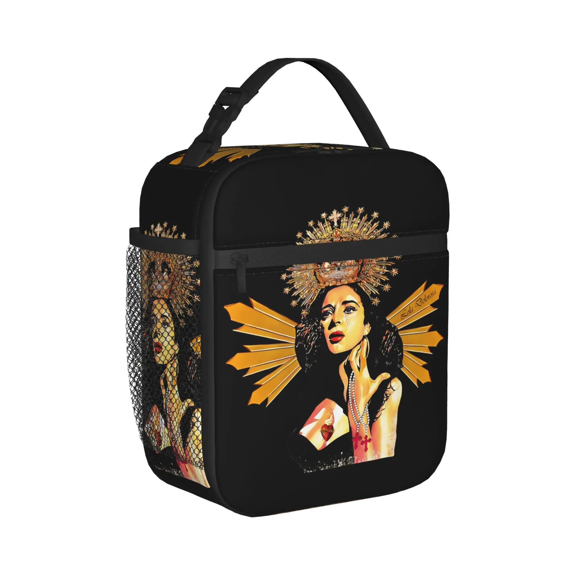 Lola Flores Lola Sorrowful Sacs à lunch isothermes, sac thermique réutilisable, conteneur pour repas, sac à lunch fourre-tout de grande capacité, sac alimentaire