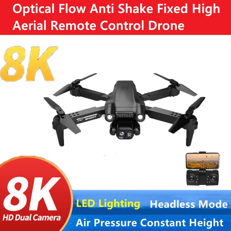 

Outdoor 8K HD Aerial WIFI FPV RC Quadcopter 50x Zoom Headless Mode LED Lighting 3D Tumbling Stunt Foldable Remote Control Drone