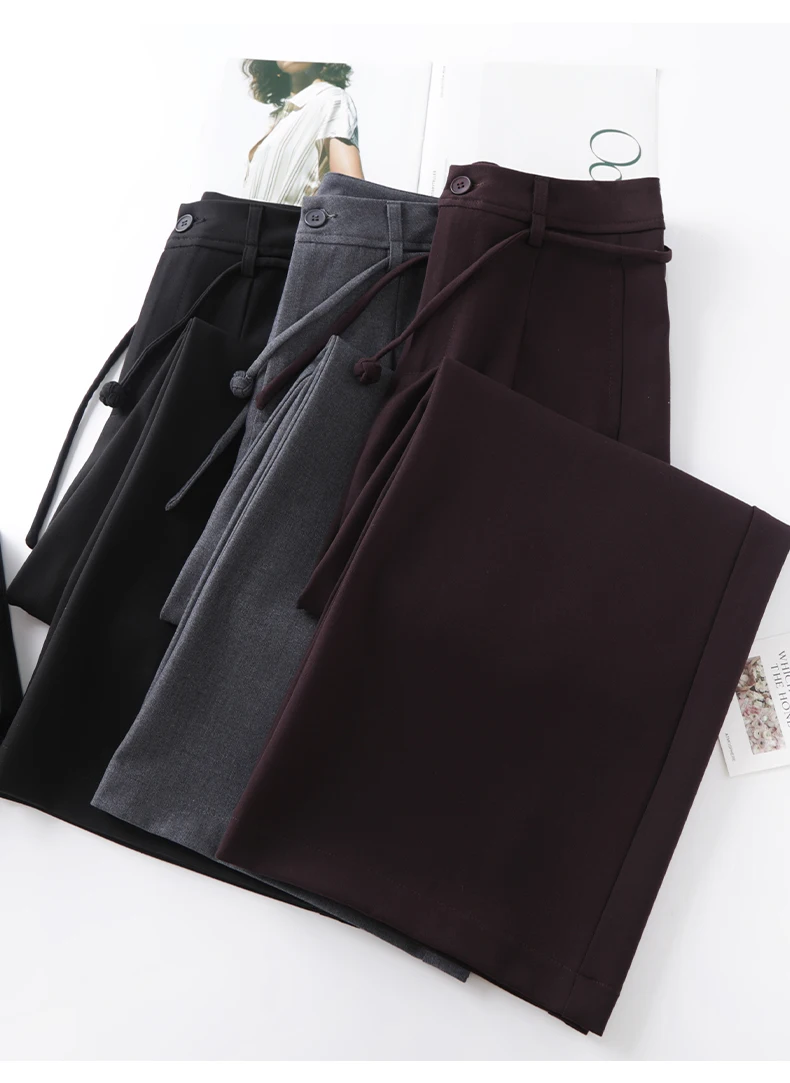 Spring and Autumn New Women's Pants, High Waisted Straight Leg Slim Fit Jeans, Commuting Casual Pants