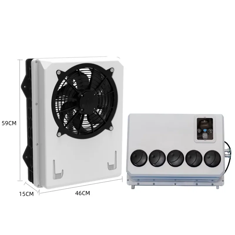 12V 24V Universal Electric Air Conditioning Compressor for Vehicle Truck Cab RV Caravan Parking AC System 3