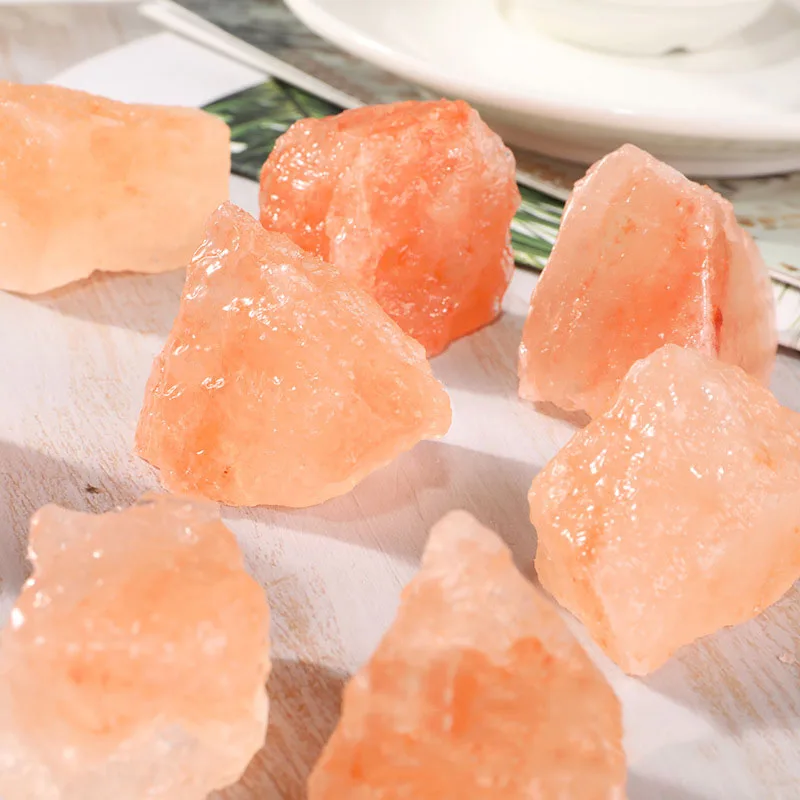 100g Natural Stone Orange Salt Healing Stone Natural Rocks Crystal Specimen for Home Decor