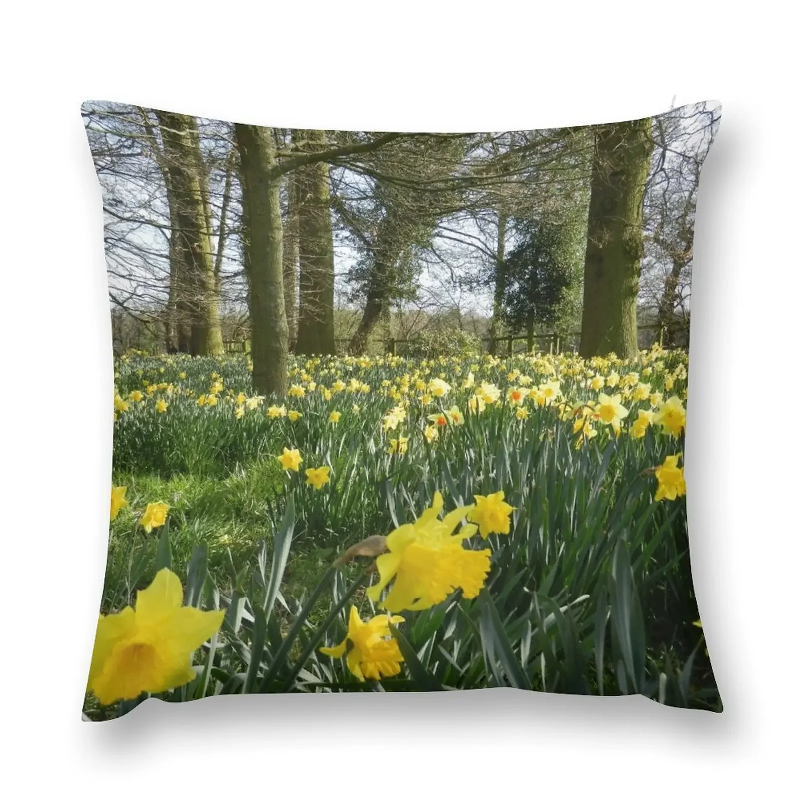 Spring Daffodils Throw Pillow Elastic Cover For Sofa Marble Cushion Cover Throw Pillow pillow