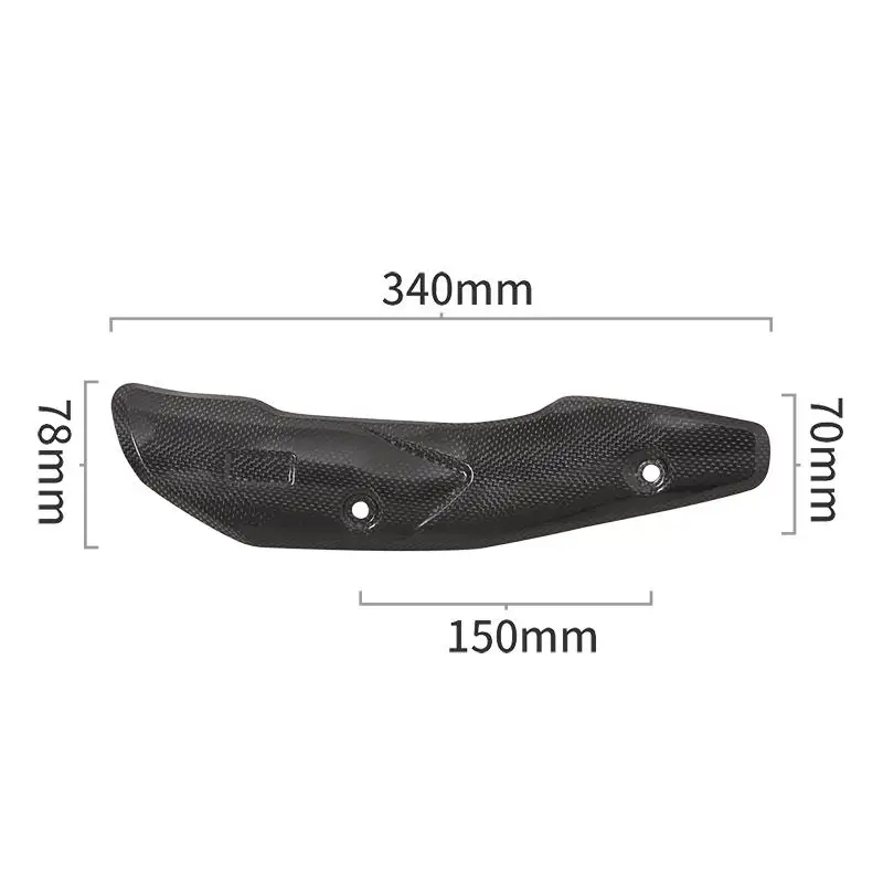 Protector Heat Shield Cover For Kawasaki Z900 2017-2019 Motorcycle Exhaust Muffler Carbon Fiber Anti-scalding Cover 340MM