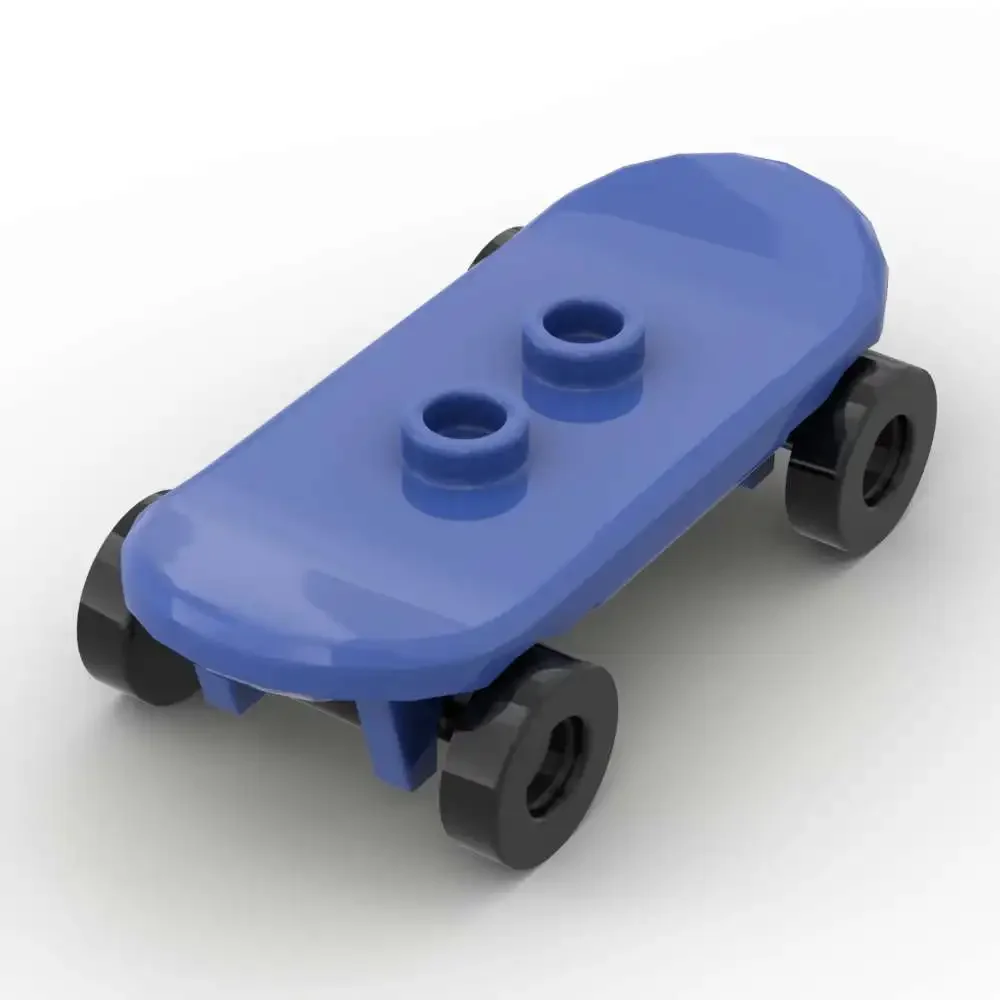 MOC 10PCS Part Bricks 2496 42511 Utensil Skateboard Deck Building Blocks Set Trolley Wheel Holders Particle DIY Toys Kids Gifts