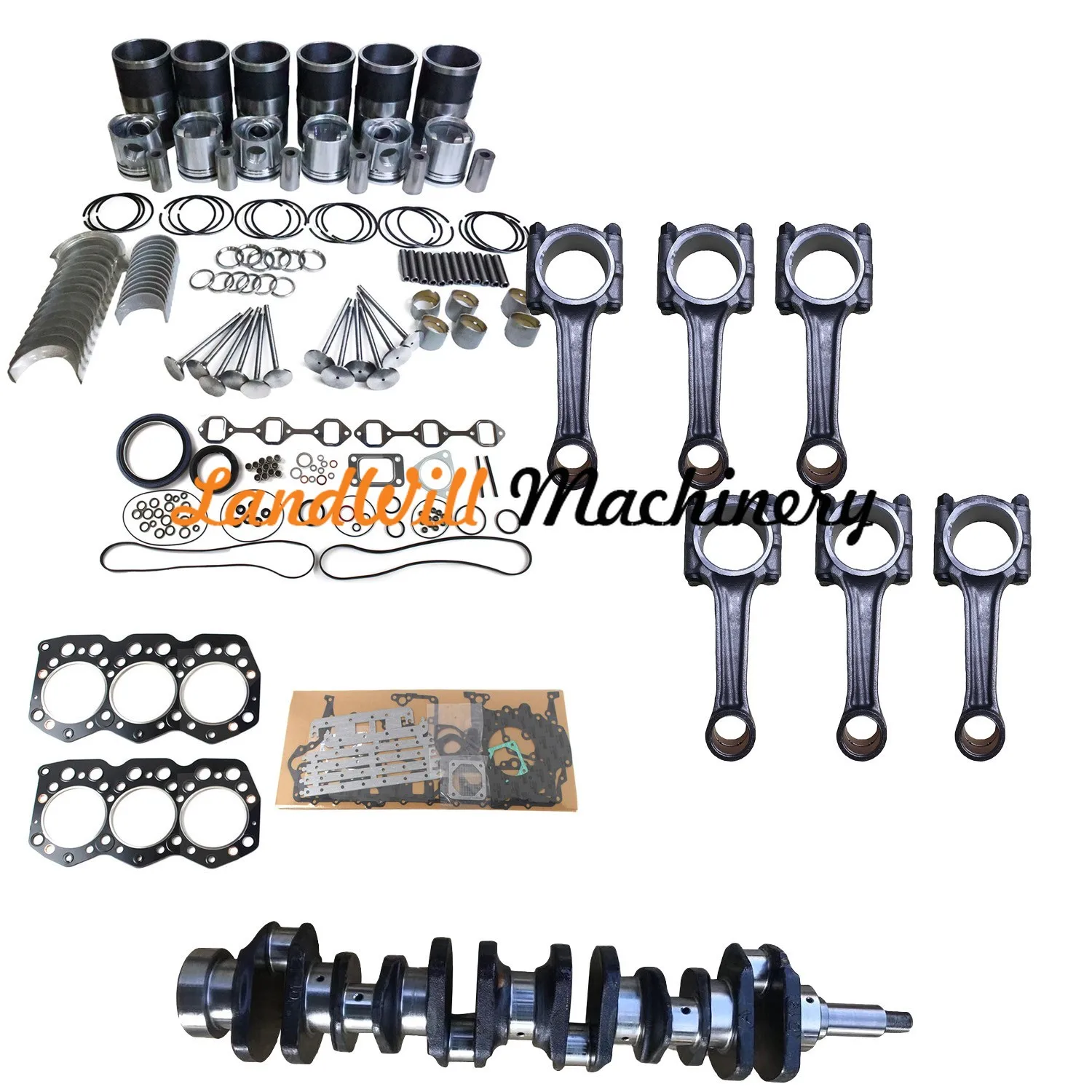 Overhaul Rebuild Kit Connecting Rod + Crankshaft Fits Mitsubishi S6K-T Engine
