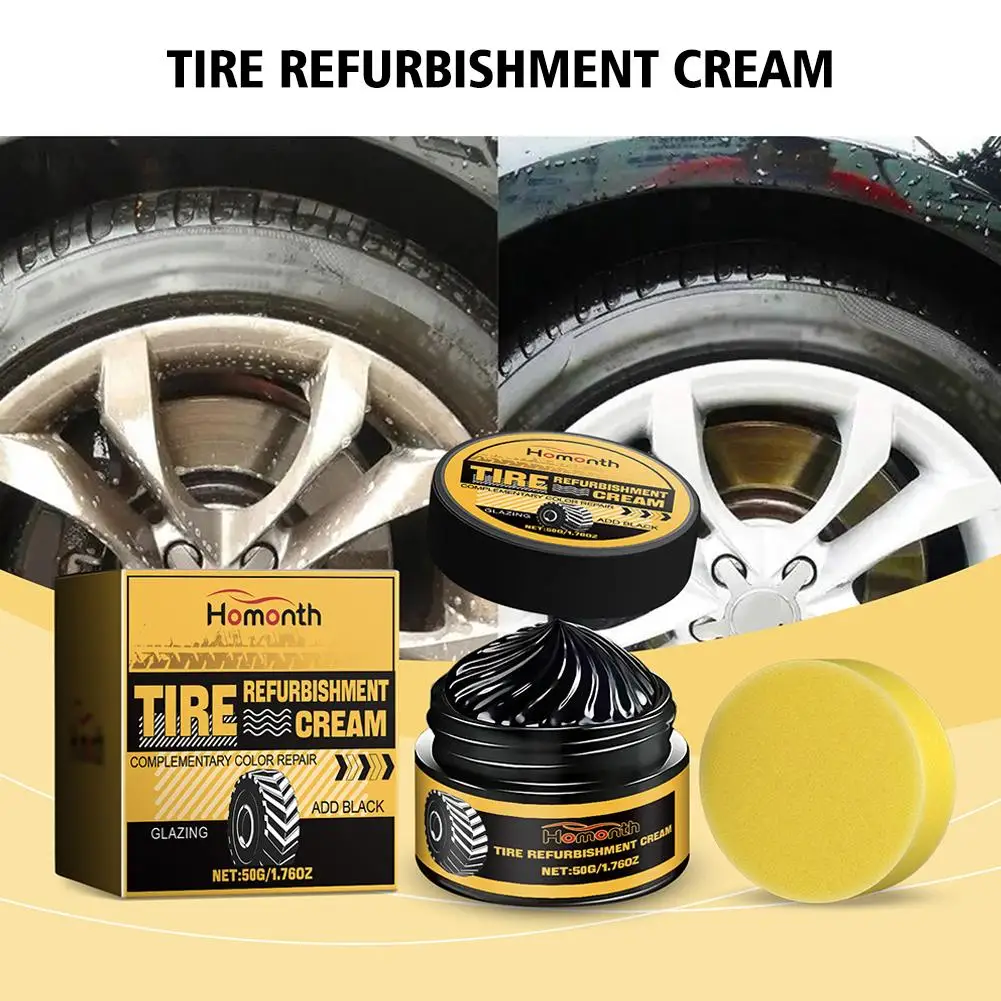 

Tire Coating Paste Creative Car Tire Retreading Cleaning Agent Tire Brightener Car Shiny Paste Polishing Cream Maintenance P6T4