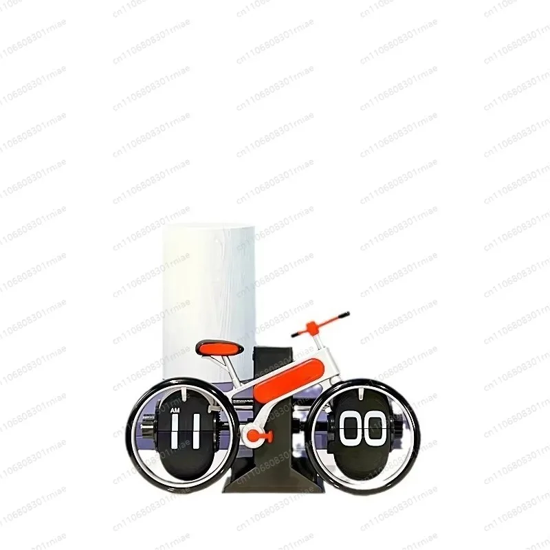 Engraving Mechanical Bicycle Flip Personalized Bicycle Modeling Desktop Flip Leaves Simple Home Decoration Flip Clock