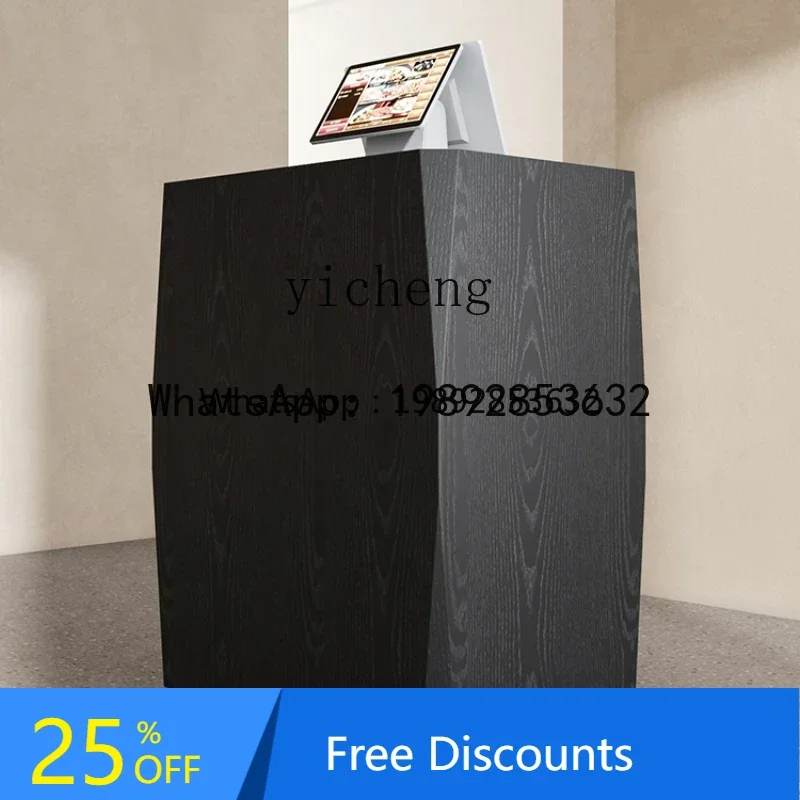 LYY Mall Entrance Reception Desk Restaurant Reception Desk with Wheels Movable Shop Information Desk