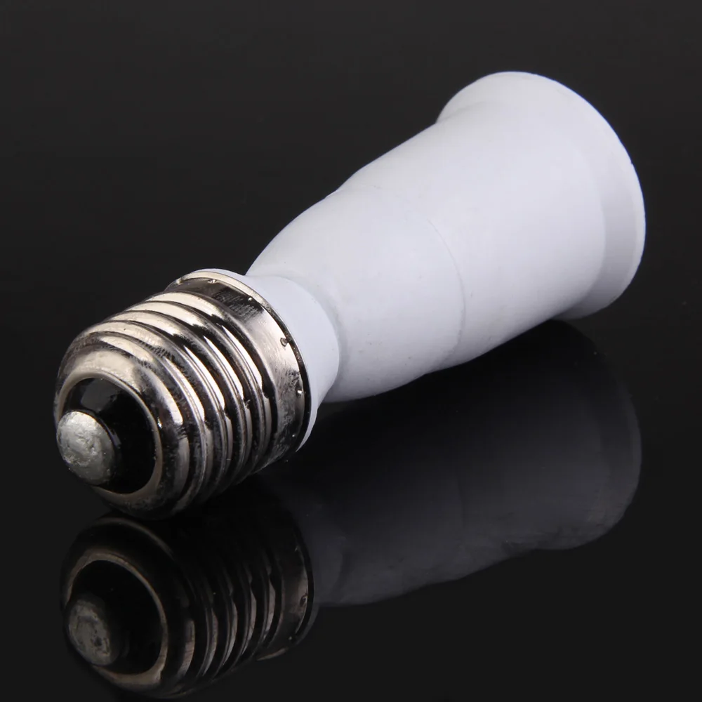 E27 to E27L Adapter Lamp Holder Converter Bulb Base Converting for Lamp Switch Lighting Parts Accessories White