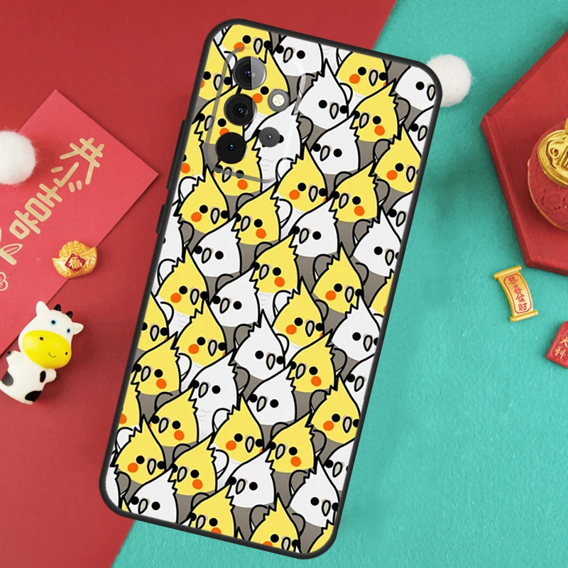 Parrot Birds Cockatiel Case For Samsung Galaxy A52 A32 A12 A14 A34 A54 A51 A71 A53 A33 A13 A15 A25 A35 A55 Cover