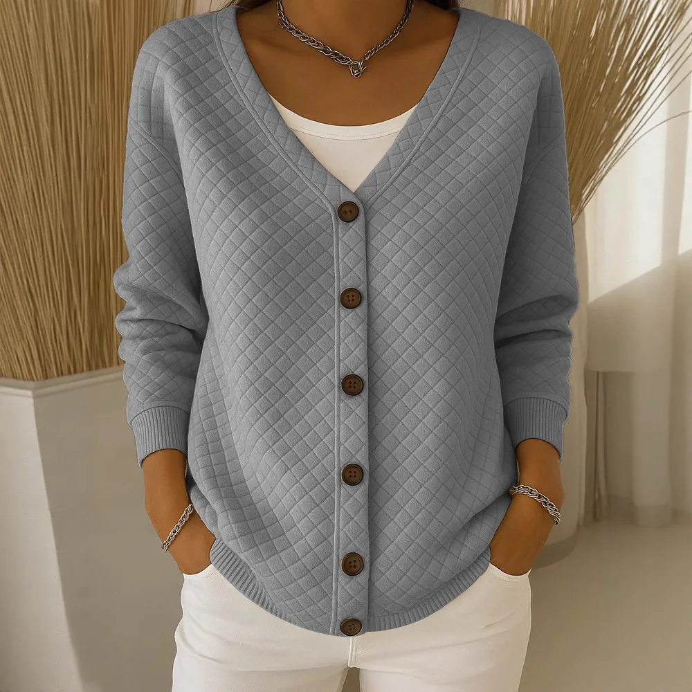 

Autumn Winter New Women's Casual Top Coat Loose Plaid Long Sleeved Cardigan Sweatshirt Jacket 가을신상 Chamarra Mujer