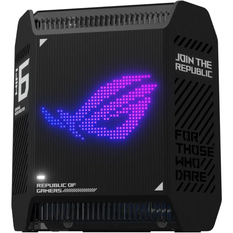 ROG Rapture GT6 (1PK) Tri-Band WiFi 6 Gaming Router, covers up to 2,900 sq ft, 2.5 Gbps port, triple-level game acceleration