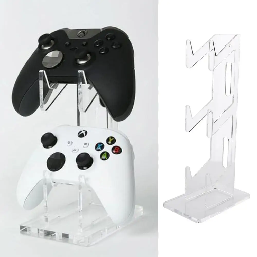 

Practical Acrylic 3-Layer Controller Holder White Transparent Game Handle Display Stand Stability Universal Computer Room