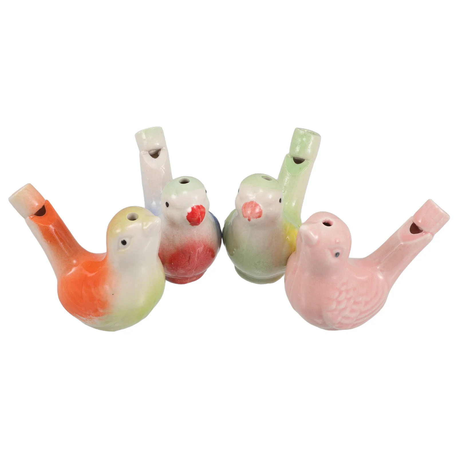 4 قطع من صفارات الطيور السيراميكية على شكل حيوانات، حبل معلق، آلات موسيقية لأعياد ميلاد الأطفال وعيد الفصح والمتعة في الهواء الطلق #4
