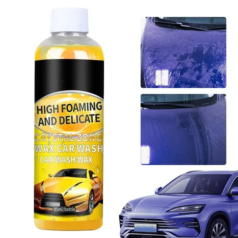 

Auto Shampoo Cleaner 3.2oz High Concentration Car Shampoo Safe Foam Car Polishing Liquid Neutral Formula For Bird Droppings