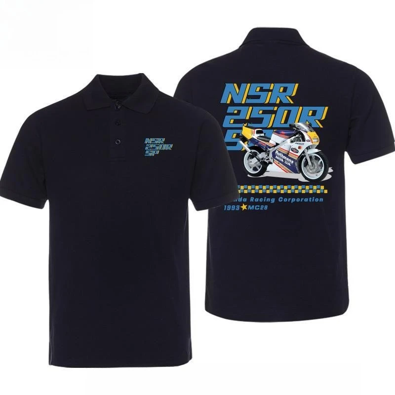 

Мужские и женские рубашки поло Honda Two Chariots of Fire HRC Surrounding, новая летняя мотоциклетная деловая футболка с короткими рукавами