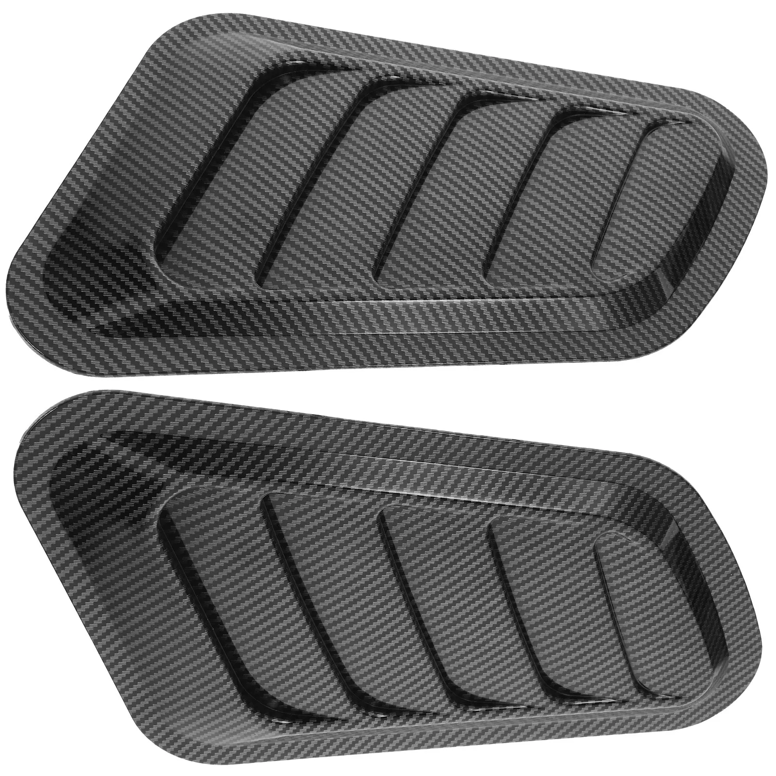 

2Pcs Car Engine Cover False Air Flow Strip Decorative Stickers Durable Auto Vent Paste Accessories Universal Refit Supplies
