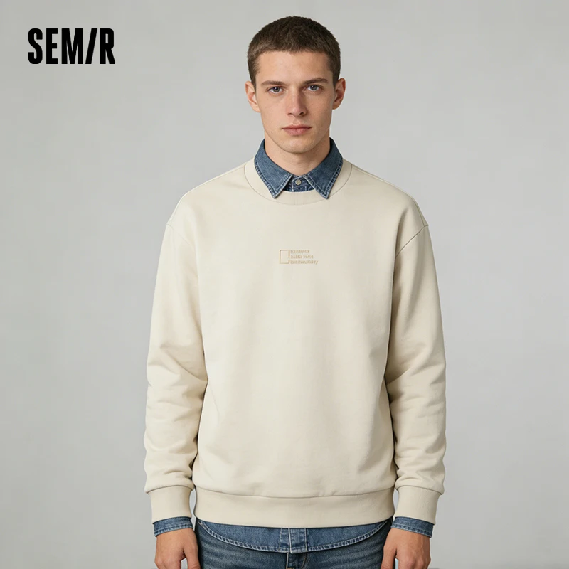 Sweat-shirt graphique Semir, texture douce, mode décontractée pour hommes, col rond, tendance, confo