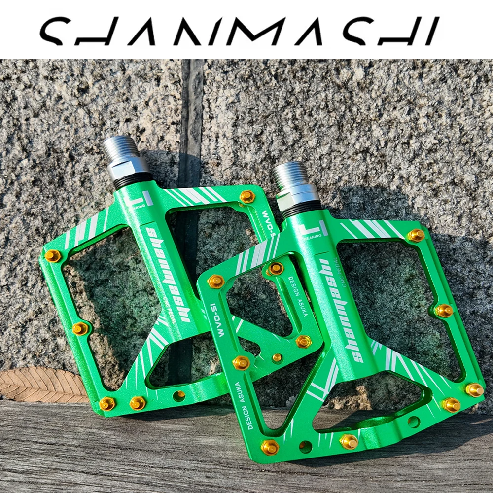 

SHANMASHI S1 Bicycle Pedals Sealed 4 Bearing CNC Nonslip Pedal Mountain Road Bike Cycling Alloy MTB Pedal Bicycles Accessories