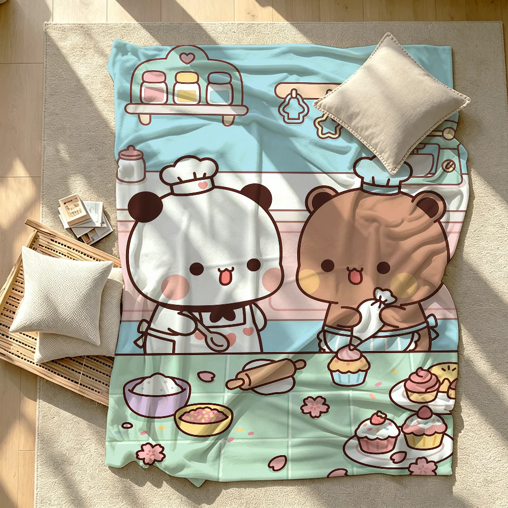 Cartoon Bear Cute Bubu Dudu Blanket Soft Warm And Thick Perfect For Bedroom Living Room Bed Sofa Camping Picnic Office Gift