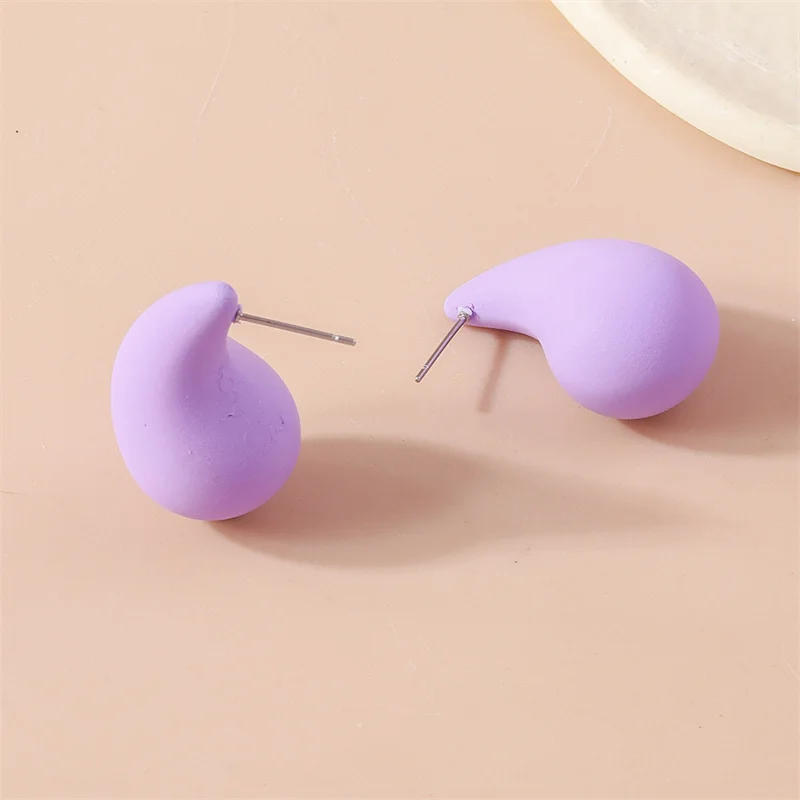 Aihua Koreanische Emaille Großen Platz Stud Ohrringe Weibliche Mode Süße Rot Weiß Farbe Geometrie Aussage Ohr Studs Schmuck Geschenke – Detail 12