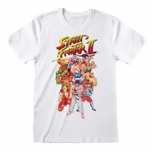 Streetfighter 2 Group Shot White Official T Shirt Mens  long or short sleeves