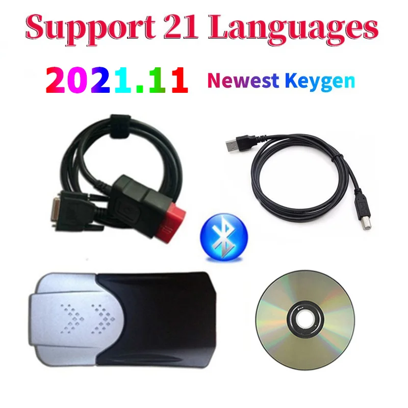 2025 NEW Arrival Vd Ds150e Cdp with Bluetooth 2021.11 KEYGEN on CD/Disk/DVD for Tnesf Delphis Orpdc Car Truck Obd2 Scanner Tools