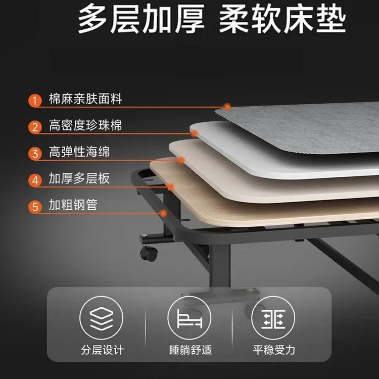 Single folding bed Office lunch break Home folding bed Escort camp bed