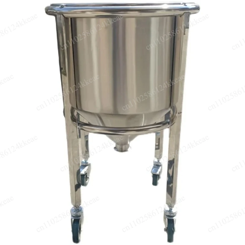 304 stainless steel tapered hopper with control switch ball valve liquid powder, custom hopper holder