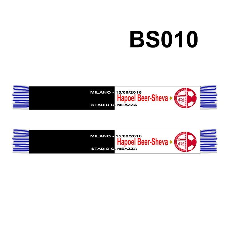 

Размер 130*18 см Hapoel Beer Sheva FC VS Inter Шарф для болельщиков Двусторонний вязаный BS010