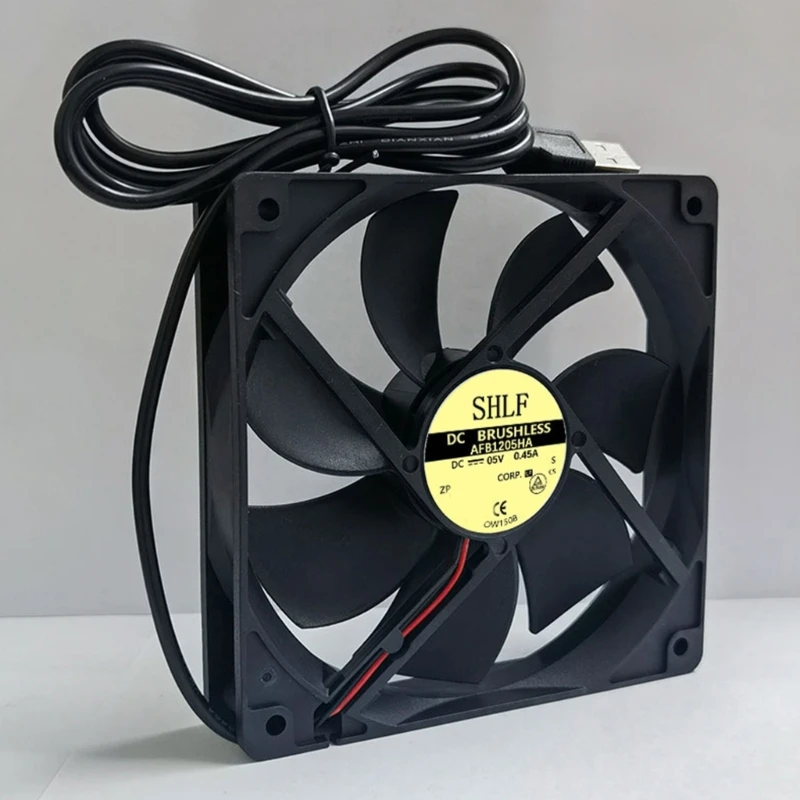 PC Cooling Fan USB5V 0.45A 12CM 12025 Model Low Noise Cooling Fan For Computer Case Routers Radiator