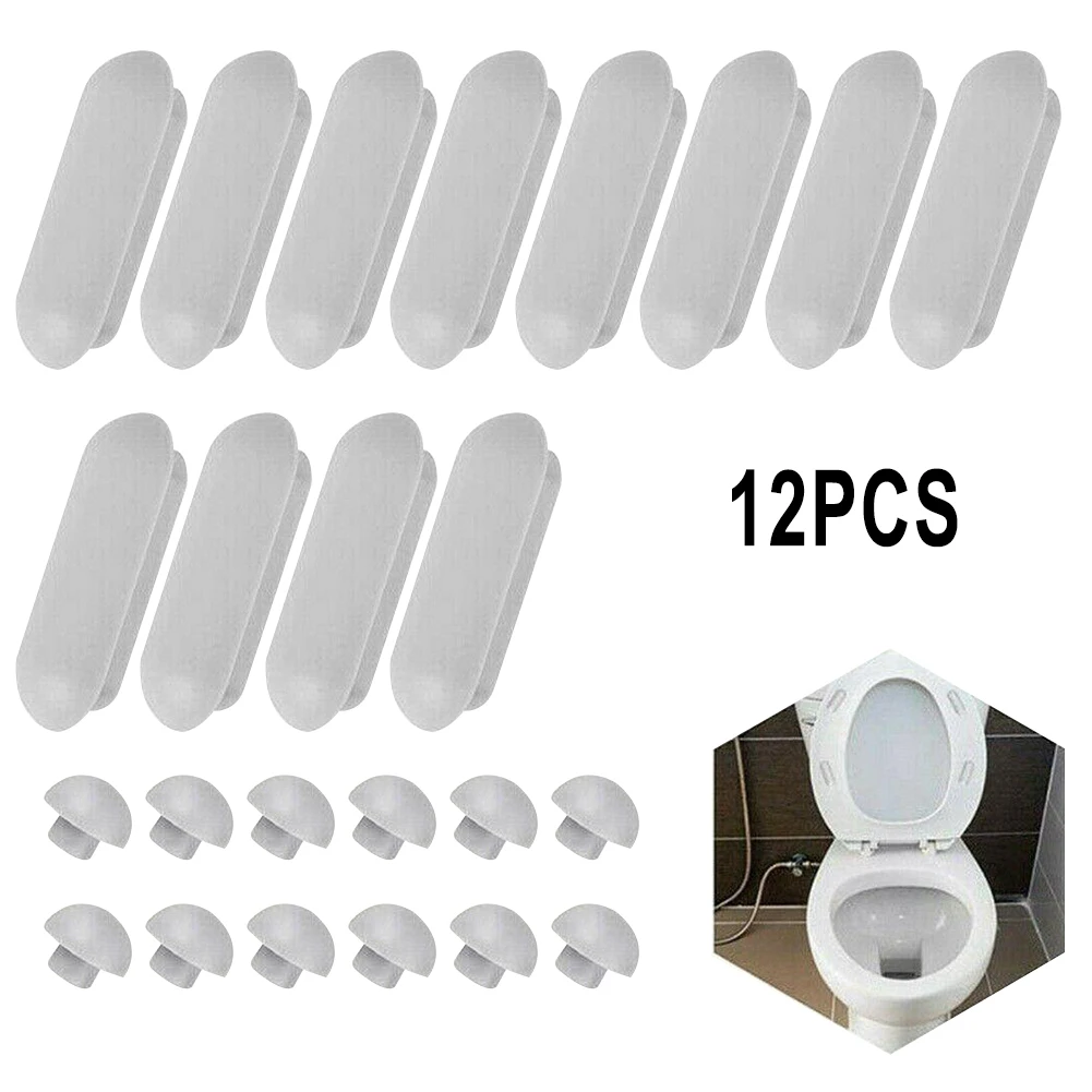 12 Stück WC-Deckelkissen – WC-Sitzkissen-Polster, stoßfeste Puffer, Bumper, Badezimmerzubehörteile