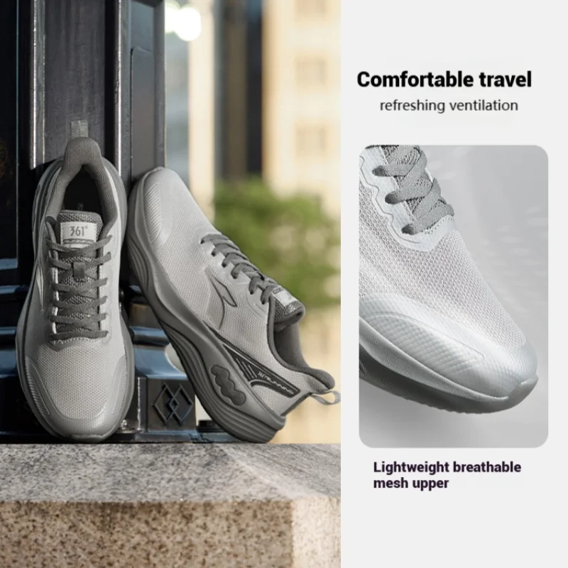 361도 남성용 러닝화 2025년 신상 따뜻하고 가벼운 통기성 다용도 쿠셔닝 캐주얼 리바운드 스니커즈 남성용 672542217F