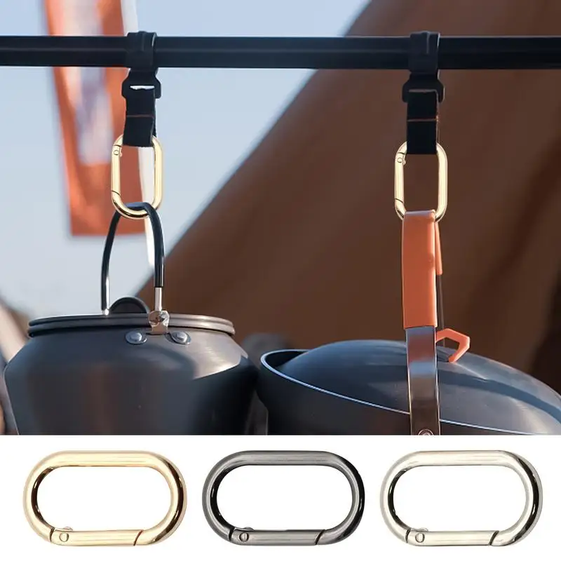 

20pcs Clip Carabiner Zinc Alloy Spring-Snap Hook Portable Outdoor Supplies For Men Women Boys Girls Youth Teens Athletes Cyclist