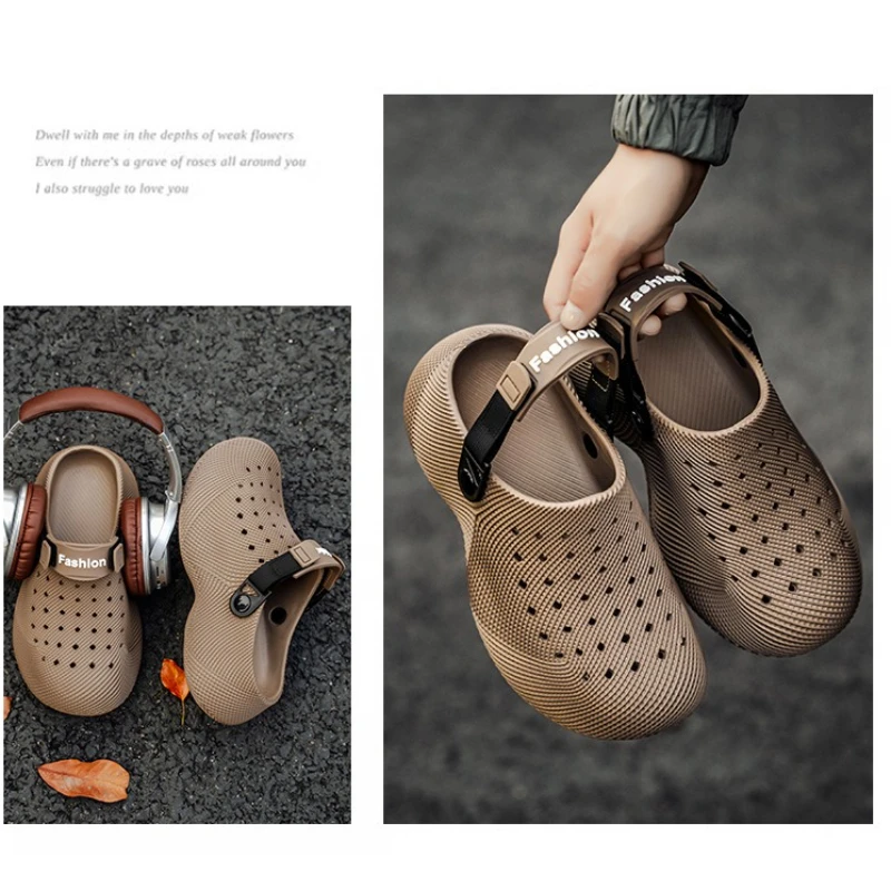 Summer Non Slip 3D Patterned Sandals with EVA Thick Sole for Men's and Women's Beach Shoes with a Poop Like Feel