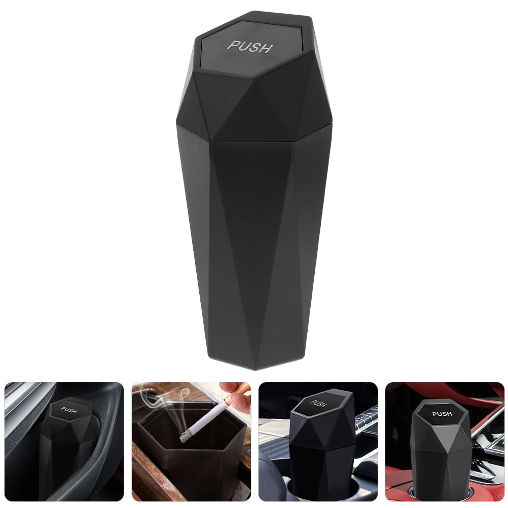 

Creative Portable Trash Can Cup Holder Design Large Capacity Mini Garbage Bin For Vehicle Durable Easy Clean Storage