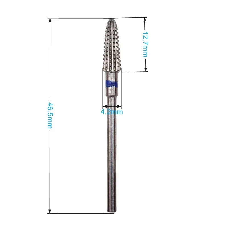 New 4mm cone helical tooth shape carbide nail drill bit electric nail file drill bit coarse carbide drill 3/32''