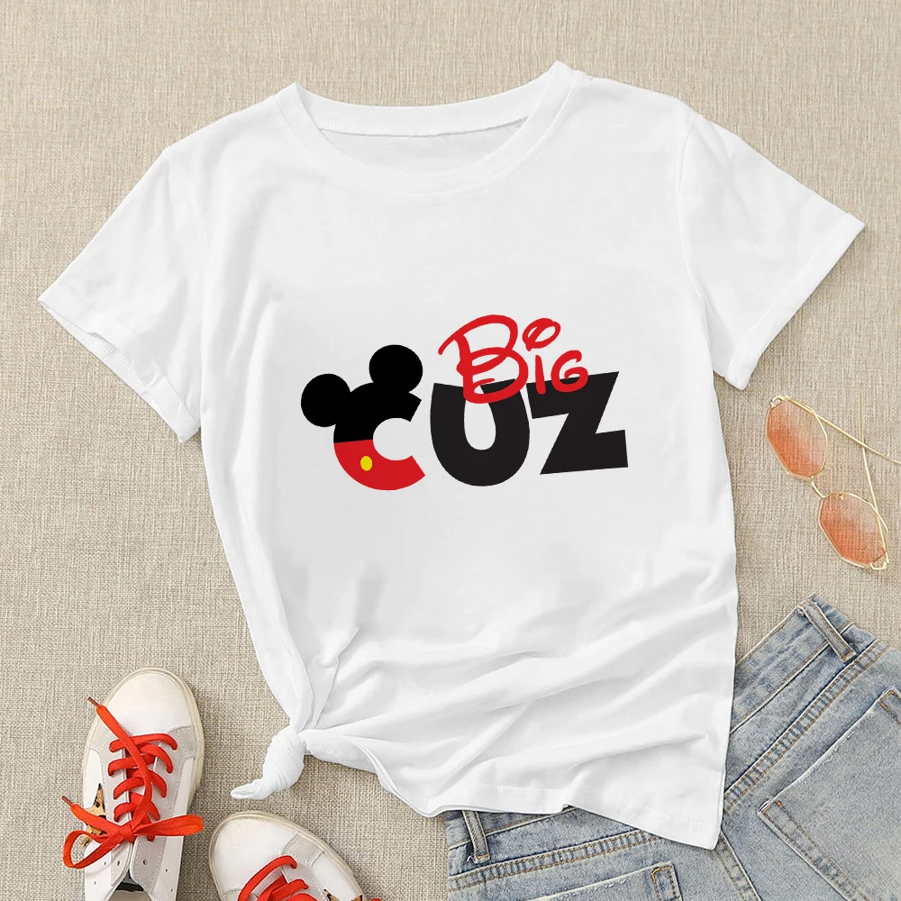 Disney karikatür erkekler aile Mickey Mouse Tops kadın T Shirt baba anne oğlu kızı giyim moda Bro Sis yaz aile t-shirt