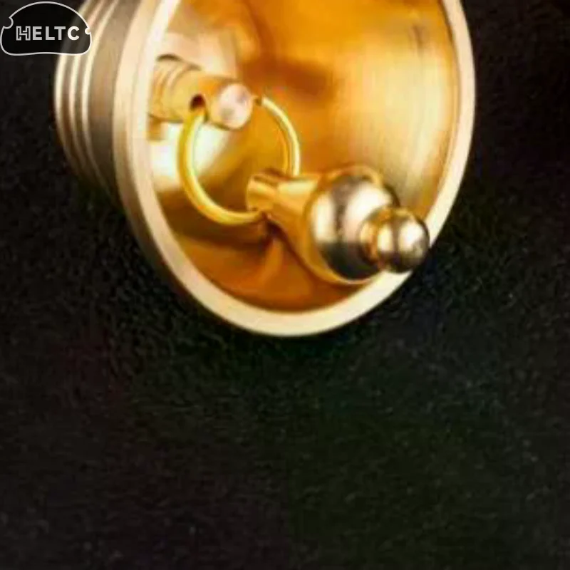 Retro Handmade Chinese Knot Wind Bell Lucky Solid Brass Copper Bell Pendant for Home Entryway Wall Decor Souvenir Gift
