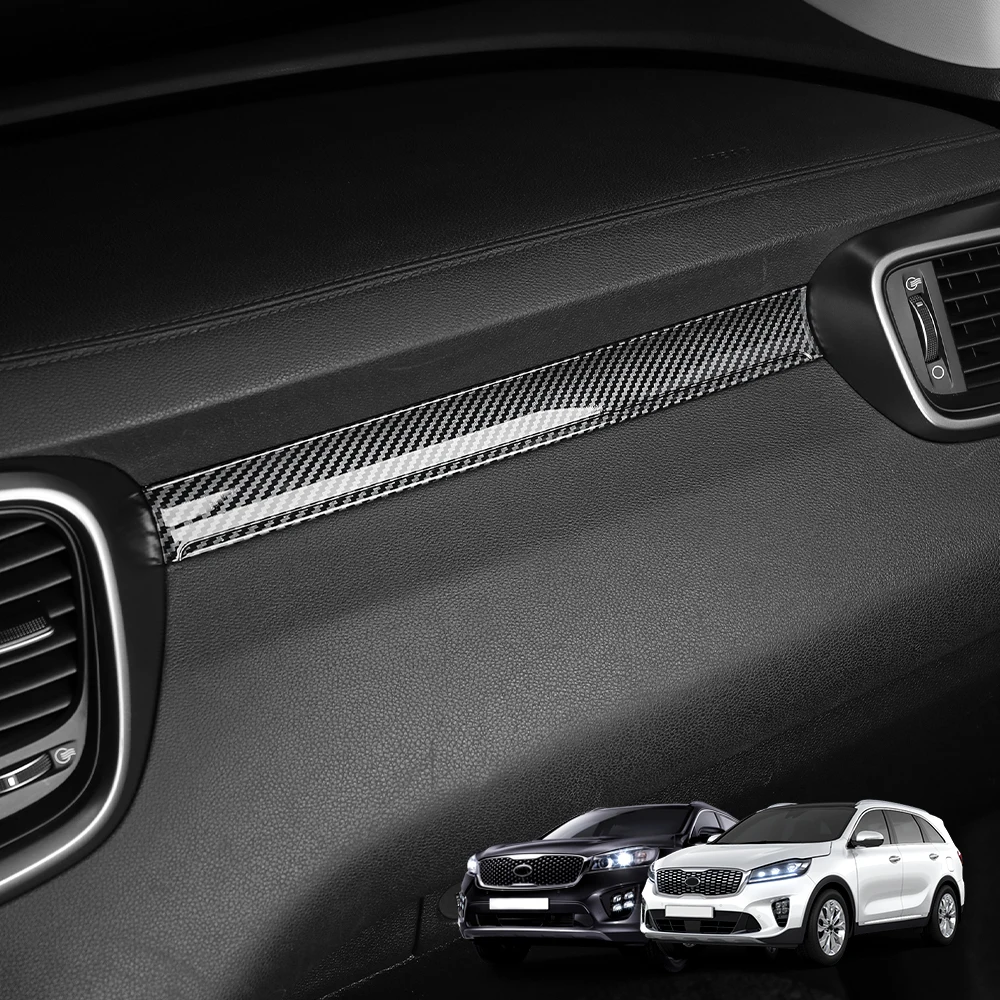 Für Kia Sorento 2014-2020 Carbon-Faser Mittelkonsole Lüftungsabdeckung Instrumententafel-Verkleidung Auto-Innendekor Zubehör LHD – Detail 22