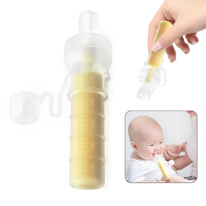 Tubo alimentación calostro 5ml, contenedor almacenamiento leche materna para mamá, dispensador portátil