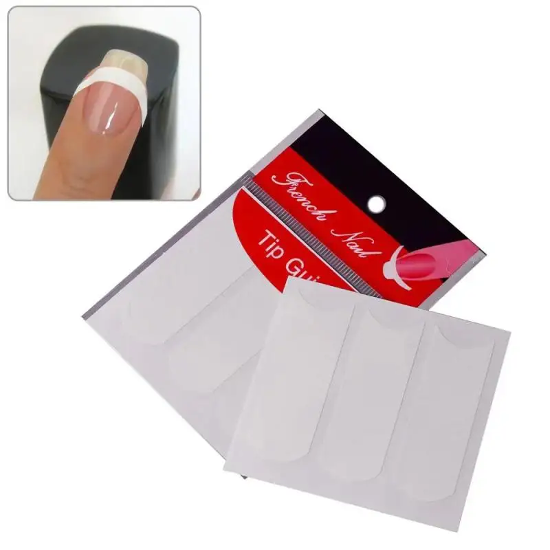 Line Tips Create Stylish Nail Designs White At Home French Manicure Sticker Popular Nail Art Form Easy To Use Fringe Stylish