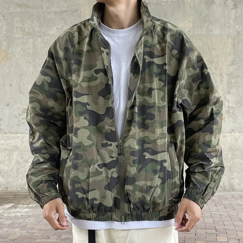 

Outdoor Quick-drying Sports Camouflage Sunscreen Jacket Men's Summer Thin Stand-up Collar Jacket